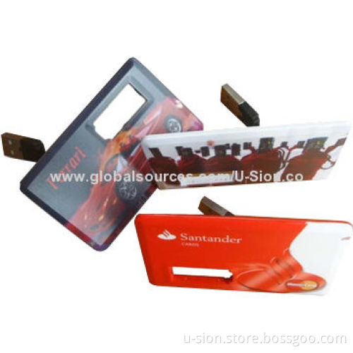 Business/Credit Card USB Flash Drives, Support Hot Plug-and-play, No Driver Needed, OEM Orders/Logos